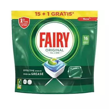 Таблетки для посудомоечной машины Fairy Original, 16 капсул