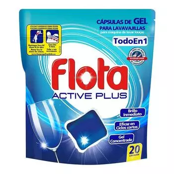 Таблетки для посудомоечных машин Active Plus Flota (20 единиц)