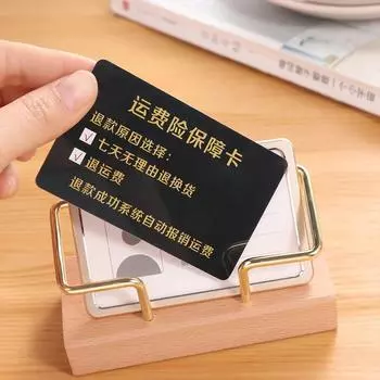 Tabletop Shelf Business Card Holder Card Storage Walnut Wood Wooden Card Holder Metal Beech Wood Card Organizer