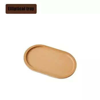 Tableware Solid Wood Round Dessert Plate Japanese-style Wooden Tray Snack Plate Dried Fruit Plate Wooden Plate Wooden Plate