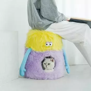 Табурет для пеленания обуви в виде гнезда для кошек Monster Stool Универсальный домик для кошек Домик для кошек Товары для кошек, общие для людей и кошек 42*42*46cm