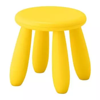 Табурет IKEA MAMMUT желтый 90382325 детский