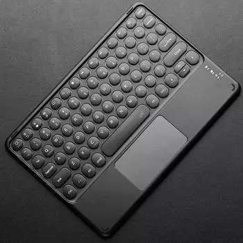 Тачпад Bluetooth-клавиатура Трекпад Беспроводная Bluetooth-клавиатура для iPad IOS 78 клавиш Телефоны Ноутбуки Mac, тонкая беспроводная клавиатура чёрный