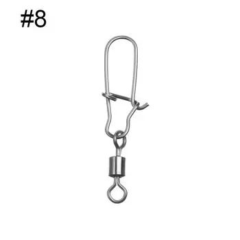 Tackle Fishhook Lure Eight-ring Connector Fishing Accessories Fishhook Swivels Stainless Steel Snap 8 model
