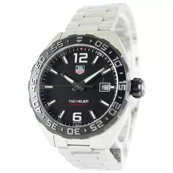Tag Heuer Formula One с черным циферблатом из нержавеющей стали WAZ1110.BA0875 Мужские часы чёрный