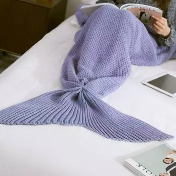Tail Handmade Mermaid Crocheted Cocoon Blankets Sofa Quilt Rug Knit Adults Gifts