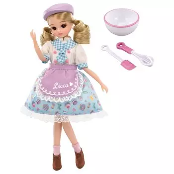 Takara Tomy Doll Adored Pastry Chef Play Toy Ages Licca-chan LD-13 Dress-up 3+