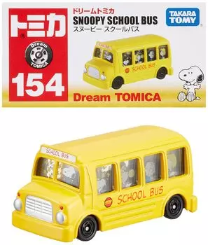 TAKARA TOMY Dream Tomica Snoopy школьная мини-машинка для детей от 3 лет и старше. Стандарты безопасности коробочных игрушек прошли сертификацию ST Mark TOMICA Tomica No.154 жёлтый