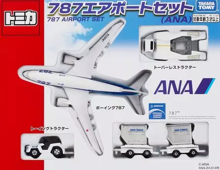 TAKARA TOMY Gift 787 Airport Set Mini Car Toy для мальчиков от 3 лет и старше. Стандарты безопасности игрушек прошли сертификацию ST Mark TOMICA Tomica ANA белый