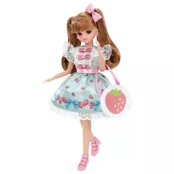 TAKARA TOMY Кукла Ликка-чан LD-11 Клубничная лента, игровая игрушка для детей от 3 лет