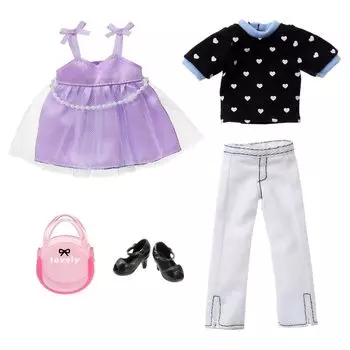 Takara Tomy Licca-chan Dress LW-18 Peplum Ribbon Dress-up Play Toy Ages 3+