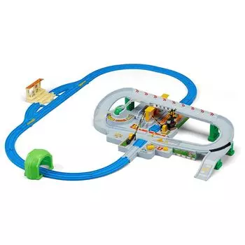 TAKARA TOMY Plarail 5-я игра с Cross Cancan Railway Crossing DX Set Anniversary! Давайте Томика! над!