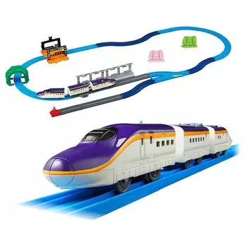 Takara Tomy Plarail E8 Series Tsubasa Tomica Arch Railroad Crossing Set 3 bonus Train Train Toy Ages 3 and up Connection! & (Includes first-time