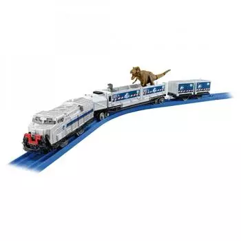 TAKARA TOMY PLARAIL Jurassic World Dinosaur Transport Train Поезд Игрушка для детей от 3 лет Соответствует стандартам безопасности игрушек Сертификация ST Mark PLAR