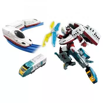 TAKARA TOMY PLARAIL Shinkansen Deformation Robot Shinkalion Z Shinkalion Z N700S Kamome & Zyliner 883 Sonic Nichirin Set Игрушечный поезд для детей 3 лет