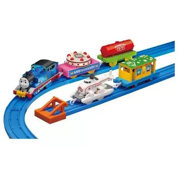 Takara Tomy Plarail Thomas 30th Anniversary Glitter Thomas and Harold Party Collection Игрушечный поезд Возраст 3+