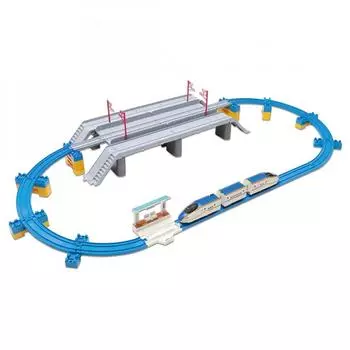 TAKARA TOMY Plarail W7 Series Hokuriku Shinkansen Shiny Railway Road Bridge Set Train Train Toy Ages 3+