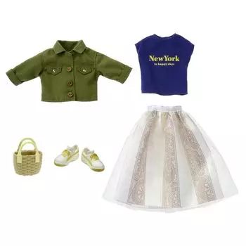TAKARA TOMY Платье Licca-chan LW-19 Seaside Khaki Dress up Play Toy Возраст 3+