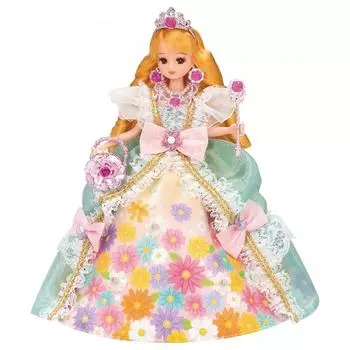 TAKARA TOMY Платье Licca-chan, платье Dreaming Princess Flower Garden , игровая игрушка-одевалка для детей от 3 лет, соответствует стандартам безопасности игрушек, имеет сертификат ST Mark