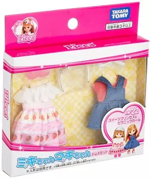 TAKARA TOMY Платье Платье Набор Sweets Princess Picnic Play 3 года и прошла сертификацию ST Mark по безопасности игрушек Licca TAKARA TOMY Licca-chan LW-22
