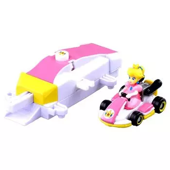 Takara Tomy Tomica Drift Tomica Mario Kart Drift Starter Set Peach Standard Kart Mini Car Toy Ages & 3+