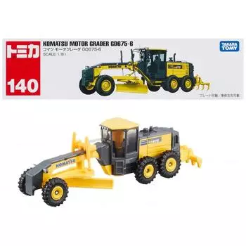 TAKARA TOMY Tomica No.140 Komatsu Motor Grader GD675-6 Мини-машинка для детей от 3 лет и старше, упакованная в коробку, стандарт безопасности игрушки пройден сертификацией ST Mark