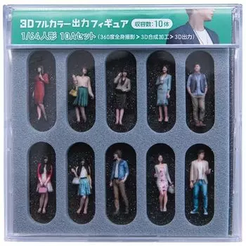 takeda Takeda Diorama Dolls 3D Полноцветные 28 фигурок Business Edition 360 градусов Фотографии всего тела 3D Фотограмметрия Сделано в Японии Модель железной дороги