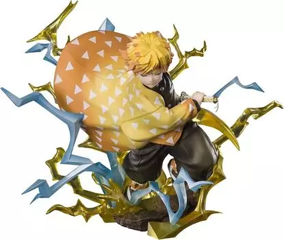 TAMASHII NATIONS Figuarts ZERO Kimetsu no Yaiba Zenitsu Agatsuma Lightning Issen Приблизительно 150 мм окрашенная полная фигурка из ПВХ и АБС жёлтый