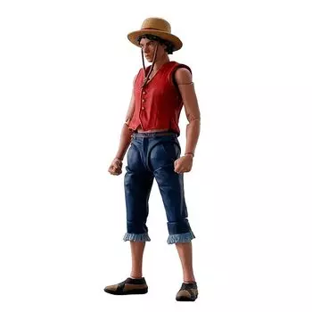 TAMASHII NATIONS SHFiguarts Monkey D. Луффи (Серия Netflix: ОДНА ЧАСТЬ) Приблизительно 145 мм Изготовлена из ПВХ и АБС Окрашенная подвижная фигурка