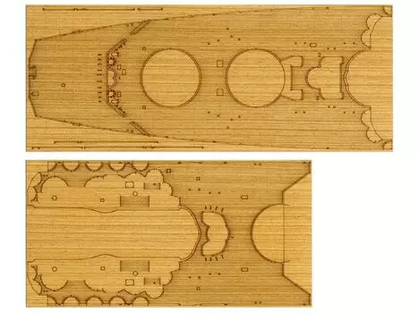 Tamiya 1/350 Detail Up Parts Series No.45 Японский линкор Линкор Ямато Деревянная палуба Пластиковые детали модели 12645