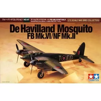 TAMIYA 1/72 Warbird Collection No.47 Royal Air Force De Havilland Mosquito FB Mk.VI/NF Mk.II Plastic Model 60747
