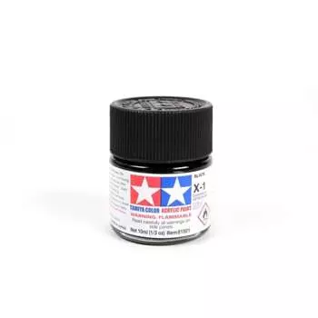 Tamiya Acrylic Mini X1 Black TAM81501 Пластиковая краска Акрил