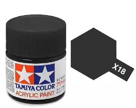 TAMIYA Acrylic Paint Mini Black (Tamiya) X-18 Semi-gloss