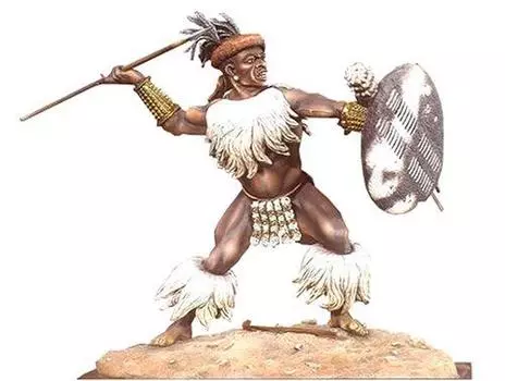 Tamiya Andrea Miniatures Zulu Warrior Пластиковая модель S8-F12 (Изандлвана 1879)