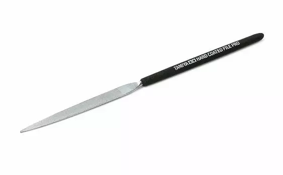 Tamiya Craft Tool Series Hard Coat File PRO Width Plastic Model Tool 74106 No.106 Конический/6 мм серебряный