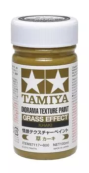 Tamiya Makeup Material Series Scenery Texture Paint 100 мл Model Paint 87117 № 117 (Трава Хаки)