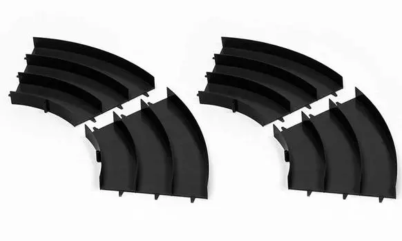 Tamiya Mini 4WD Special Product Mini 4WD Japan Cup Junior Circuit Curve (Black) Set of 4 95522
