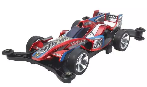Tamiya Mini 4WD Special Project Shadow Shark Red Metallic с колесами, армированными карбоном 95290