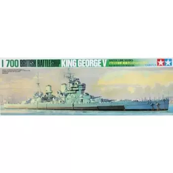 Tamiya Waterline Series Royal Navy Battleship King George V Plastic Model 77525 1/700 No.604