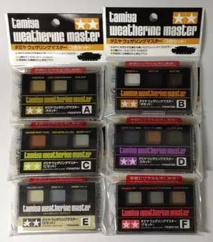 TAMIYA Weathering Master 6-наборы(А,Б,В,Г,Д,Е) [Импорт из Японии] Модель: