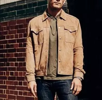 Tan Handmade Motorcycle Men Soft Leather Button Suede Lambskin Jacket Designer XS дубильная кора