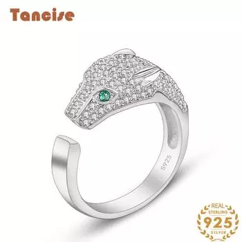 Tancise Classic стерлингового серебра 925 пробы кольцо с цирконом женские ювелирные изделия свадебное обещание вечерние подарок серебряный