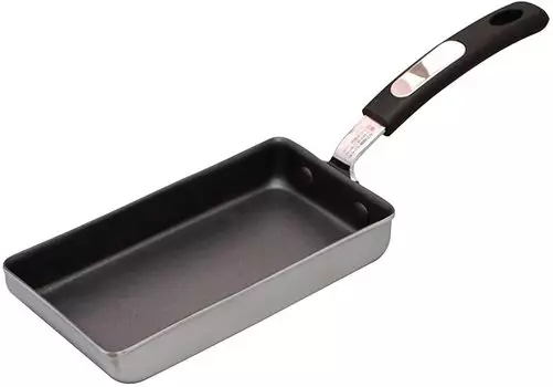 Taniguchi Metal Tamagoyaki, которые можно приготовить из одного яйца Сковорода IH Подходит для газового огня 9 x 18 см Совместима с металлической лопаткой Не содержит ПФОС Не содержит ПФОК серебряный