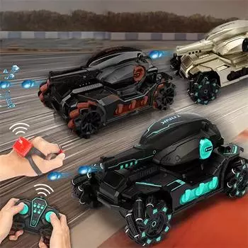 Танк с индукцией жестов, радиоуправляемый автомобиль, 4WD, запуск водяной бомбы, дрейфовый танк, 2.4G, пульт дистанционного управления, багги, музыка, бронированный автомобиль, электрический, детский подарок на день рождения для мальчика