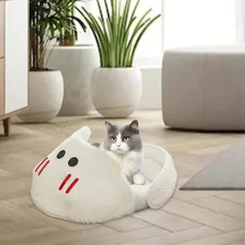 Тапочки для кошек, коврик для кровати, диван, уютный, милый, зимний, теплый, для домашних животных, подушка, гнездо для котят S