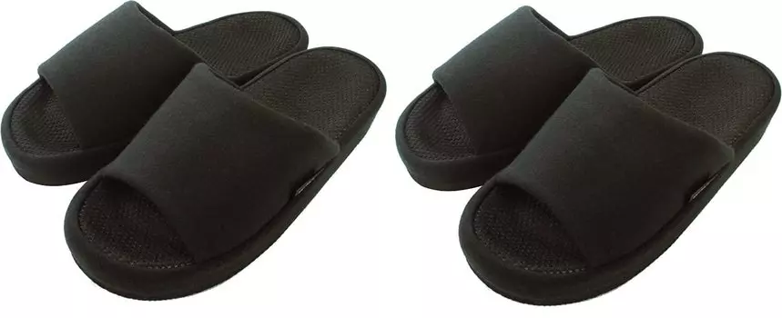 Тапочки Okumura с защитой носка Comfort, размер M, черные, комплект из 2 пар 993022