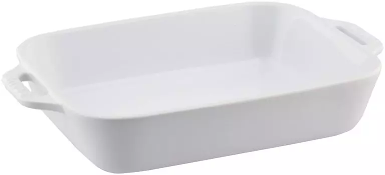 Тарелка staub белая 20 x Керамическая форма для запекания, подходит для использования в духовке, микроволновой печи, японская тарелка Прямоугольная 16 см [Авторизованный продукт] 40508-589 белый