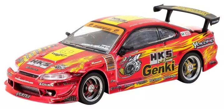 TARMACWORKS HKS Hiper Silvia Chrome Red Special Edition, готовый продукт 1/64 RS-2 T64G-023-HKSRC