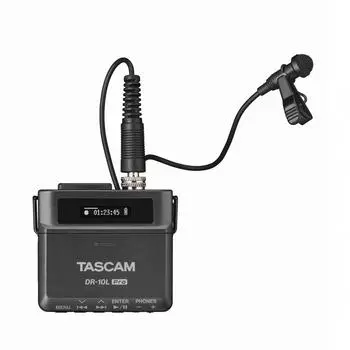 TASCAM DR-10L Pro 32bit Float Pin микрофонный диктофон черный для записи звука на Youtube распространения в Интернете съемки подкастов и записи видеоблога