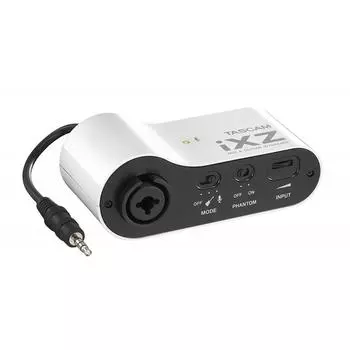 TASCAM iXZ Microphone Guitar Interface for iPadiPhoneiPod touchAndroid Youtube Pocket Kara Music Production Live Streaming